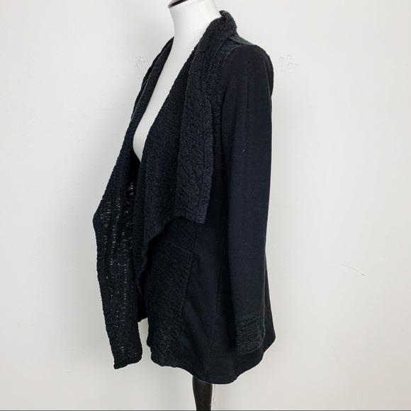 Max Jeans Black Waterfall Cardigan Size Small - Picture 2 of 5